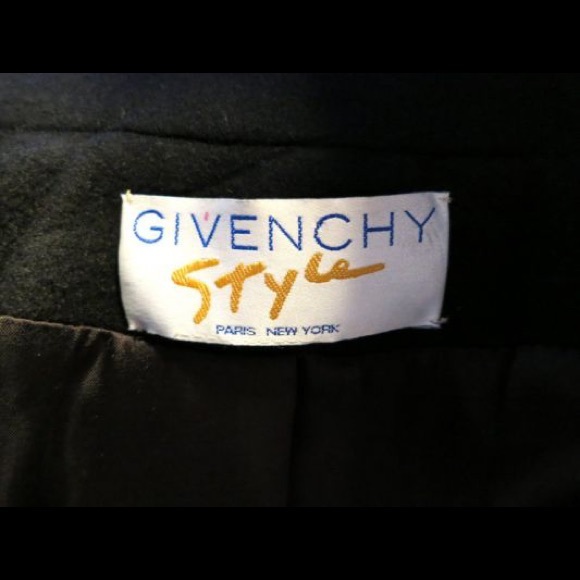 Vintage GIVENCHY 1970's dark navy wool coat 8 - Picture 2 of 5